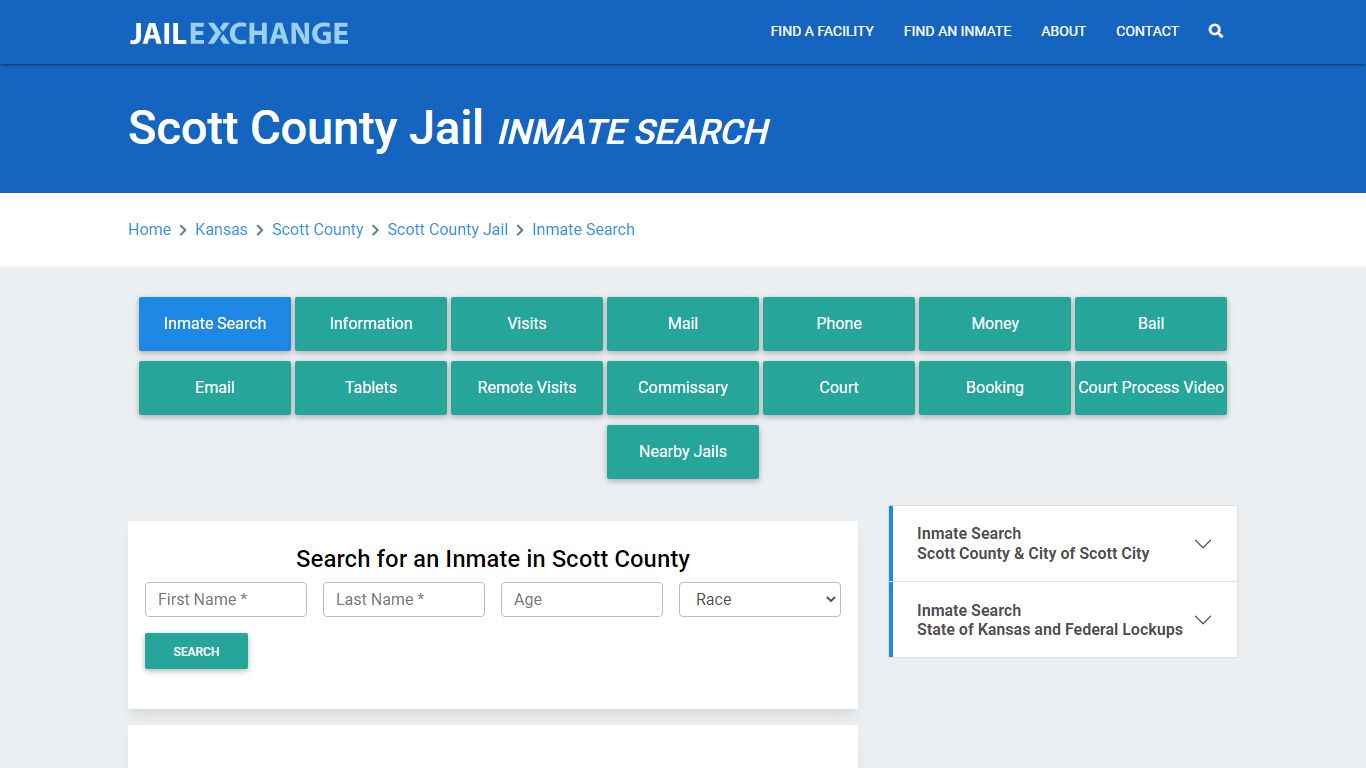 Scott County Jail, KS Inmate Search: Roster & Mugshots